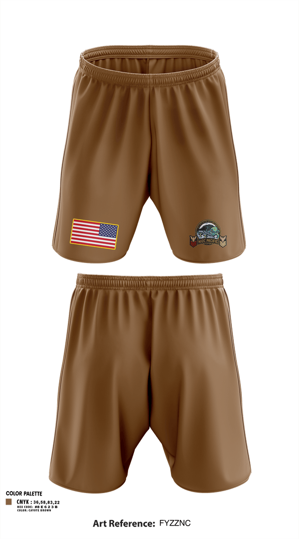 Athletic Shorts With Pockets, NIOC Pacific FCPOA, Navy, Teamtime, Team time, sublimation, custom sports apparel, team uniforms, spirit wear, spiritwear, sports uniforms, custom shirts, team store, custom team store, fundraiser sports, apparel fundraiser