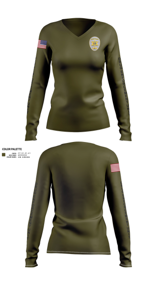 Womens Long Sleeve Vneck Shirt, York County Multi-Jurisdictional Drug Enforcement Unti, Police, Teamtime, Team time, sublimation, custom sports apparel, team uniforms, spirit wear, spiritwear, sports uniforms, custom shirts, team store, custom team store, fundraiser sports, apparel fundraiser