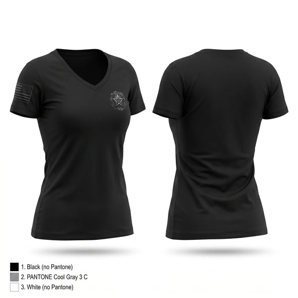 Womens Short Sleeve Vneck Shirt, Lonestar Security and Investigations, LLC, Police, Teamtime, Team time, sublimation, custom sports apparel, team uniforms, spirit wear, spiritwear, sports uniforms, custom shirts, team store, custom team store, fundraiser sports, apparel fundraiser