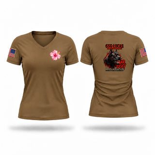 Womens Short Sleeve Vneck Shirt, 1B5W Winchester recruiting station, Army, Teamtime, Team time, sublimation, custom sports apparel, team uniforms, spirit wear, spiritwear, sports uniforms, custom shirts, team store, custom team store, fundraiser sports, apparel fundraiser