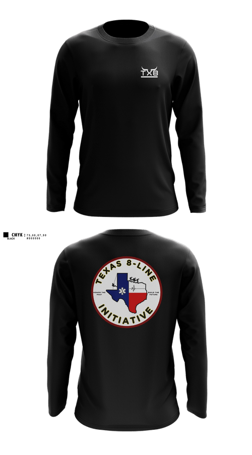 Long Sleeve Performance Shirt, Texas 8-Line Initiative, Fire Department, Teamtime, Team time, sublimation, custom sports apparel, team uniforms, spirit wear, spiritwear, sports uniforms, custom shirts, team store, custom team store, fundraiser sports, apparel fundraiser