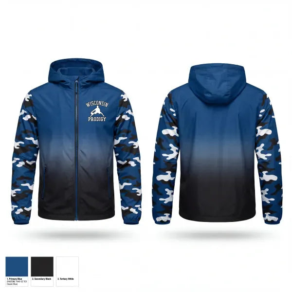 Windbreaker, Wisconsin Prodigy, Men's Basketball, Teamtime, Team time, sublimation, custom sports apparel, team uniforms, spirit wear, spiritwear, sports uniforms, custom shirts, team store, custom team store, fundraiser sports, apparel fundraiser
