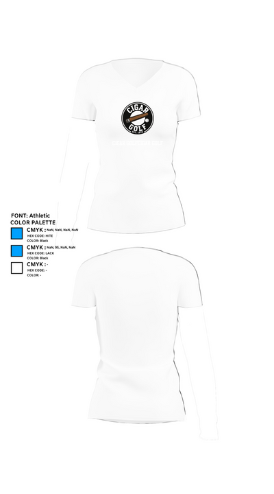 CIGAR GOLFCIGAR GOLF 5733553 Women's Short Sleeve V-neck Shirt - 18