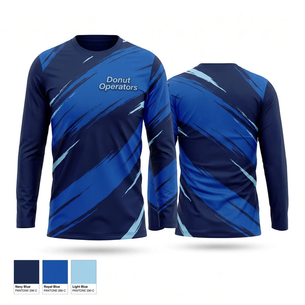 Long Sleeve Performance Shirt, Donut Operators, Baseball, Teamtime, Team time, sublimation, custom sports apparel, team uniforms, spirit wear, spiritwear, sports uniforms, custom shirts, team store, custom team store, fundraiser sports, apparel fundraiser
