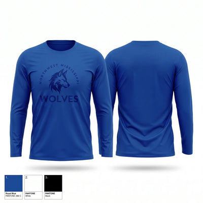 Northwest Mississippi Wolves Long Sleeve Performance Shirt 2