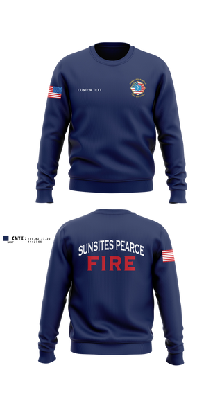 Crew Neck Sweatshirt, Sunsites-Pearce Fire District, Fire Department, Teamtime, Team time, sublimation, custom sports apparel, team uniforms, spirit wear, spiritwear, sports uniforms, custom shirts, team store, custom team store, fundraiser sports, apparel fundraiser