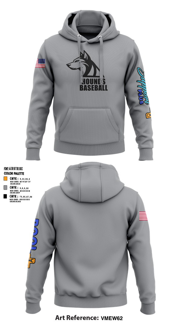 Hoodie, Hounds, Baseball, Teamtime, Team time, sublimation, custom sports apparel, team uniforms, spirit wear, spiritwear, sports uniforms, custom shirts, team store, custom team store, fundraiser sports, apparel fundraiser