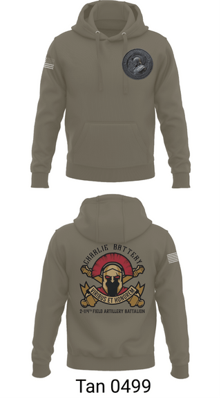 Hoodie, Charlie Battery 2-114th FA, , Teamtime, Team time, sublimation, custom sports apparel, team uniforms, spirit wear, spiritwear, sports uniforms, custom shirts, team store, custom team store, fundraiser sports, apparel fundraiser