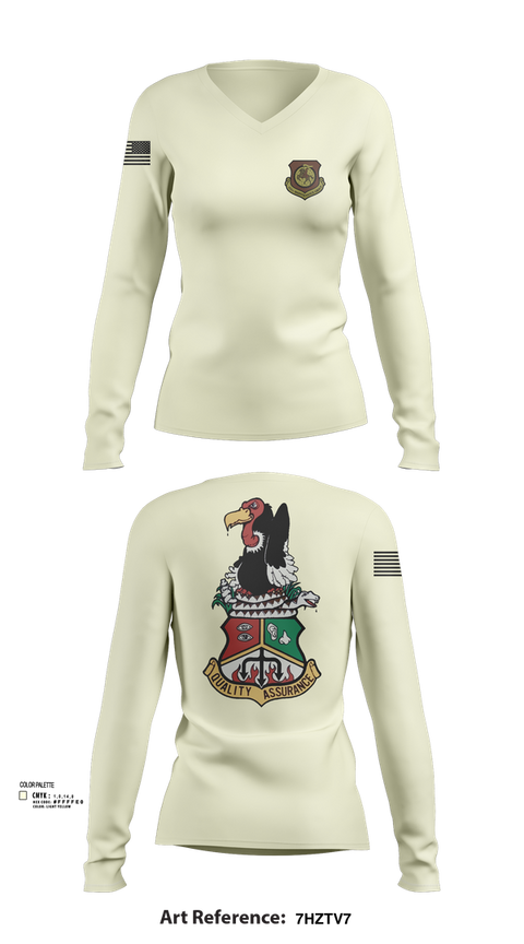 Womens Long Sleeve Vneck Shirt, 452nd MXG, Air Force, Teamtime, Team time, sublimation, custom sports apparel, team uniforms, spirit wear, spiritwear, sports uniforms, custom shirts, team store, custom team store, fundraiser sports, apparel fundraiser