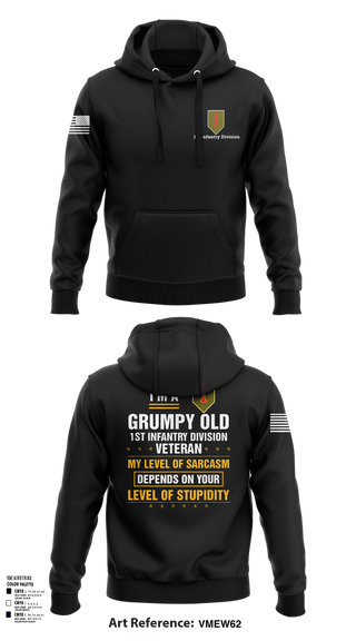 Hoodie, 1st Infantry Division, , Teamtime, Team time, sublimation, custom sports apparel, team uniforms, spirit wear, spiritwear, sports uniforms, custom shirts, team store, custom team store, fundraiser sports, apparel fundraiser