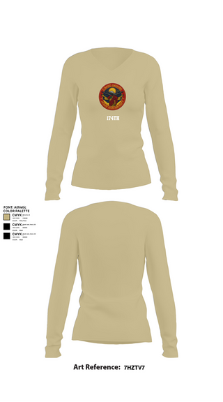 Womens Long Sleeve Vneck Shirt, 174th, , Teamtime, Team time, sublimation, custom sports apparel, team uniforms, spirit wear, spiritwear, sports uniforms, custom shirts, team store, custom team store, fundraiser sports, apparel fundraiser