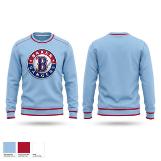 Crew Neck Sweatshirt, Baker Rangers, Baseball, Teamtime, Team time, sublimation, custom sports apparel, team uniforms, spirit wear, spiritwear, sports uniforms, custom shirts, team store, custom team store, fundraiser sports, apparel fundraiser