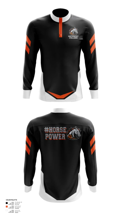Southwest Stallions 69385019 Quarter Zip Jacket - 40