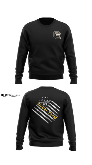 Crew Neck Sweatshirt, Goose Creek high school JROTC, Bowling, Teamtime, Team time, sublimation, custom sports apparel, team uniforms, spirit wear, spiritwear, sports uniforms, custom shirts, team store, custom team store, fundraiser sports, apparel fundraiser