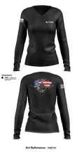 D2 Violent Crime Reduction Team  Women's Long Sleeve V-neck Shirt - 4