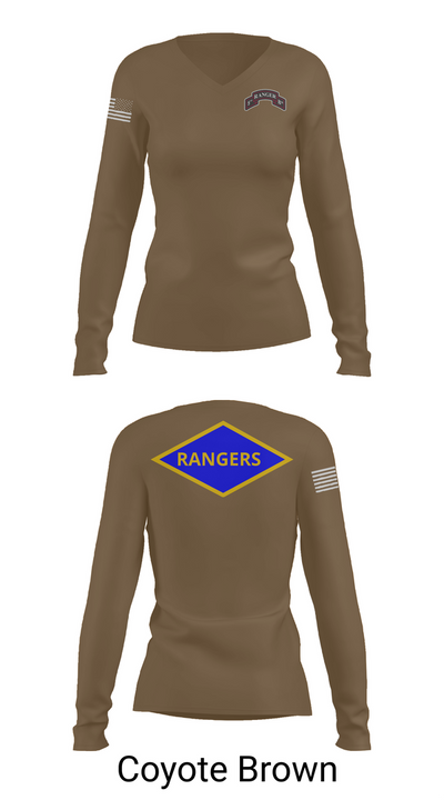 5th Rangers 1510549 Women's Long Sleeve V-neck Shirt - 17