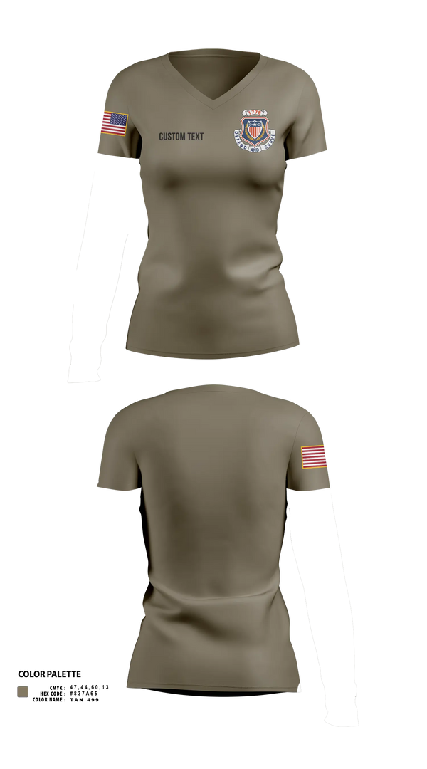 Womens Short Sleeve Vneck Shirt, 38th RSG, Army, Teamtime, Team time, sublimation, custom sports apparel, team uniforms, spirit wear, spiritwear, sports uniforms, custom shirts, team store, custom team store, fundraiser sports, apparel fundraiser