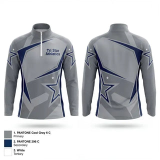 Quarter Zip Jacket, Tri Star Athletics, Men's Basketball, Teamtime, Team time, sublimation, custom sports apparel, team uniforms, spirit wear, spiritwear, sports uniforms, custom shirts, team store, custom team store, fundraiser sports, apparel fundraiser