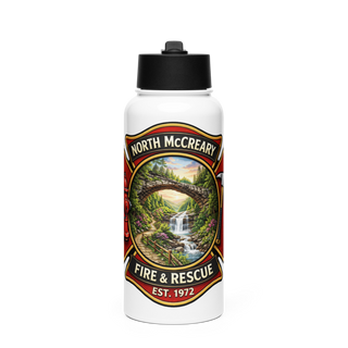 North McCreary Fire & Rescue Stainless Steel Water Bottle with a Straw Lid