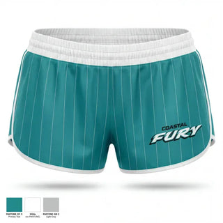 Womens Shorts, Coastal Fury, Baseball, Teamtime, Team time, sublimation, custom sports apparel, team uniforms, spirit wear, spiritwear, sports uniforms, custom shirts, team store, custom team store, fundraiser sports, apparel fundraiser