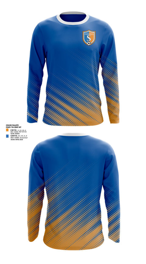Long Sleeve Performance Shirt, Soccer Club Of Springfield, Men's Soccer, Teamtime, Team time, sublimation, custom sports apparel, team uniforms, spirit wear, spiritwear, sports uniforms, custom shirts, team store, custom team store, fundraiser sports, apparel fundraiser