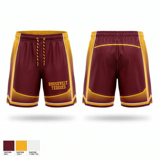 Athletic Shorts With Pockets, Roosevelt Teddies, Women's Basketball, Teamtime, Team time, sublimation, custom sports apparel, team uniforms, spirit wear, spiritwear, sports uniforms, custom shirts, team store, custom team store, fundraiser sports, apparel fundraiser