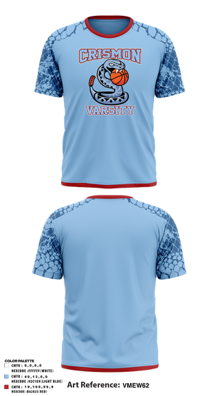 Short Sleeve Performance Shirt, Crismon Rattlers, Women's Basketball, Teamtime, Team time, sublimation, custom sports apparel, team uniforms, spirit wear, spiritwear, sports uniforms, custom shirts, team store, custom team store, fundraiser sports, apparel fundraiser