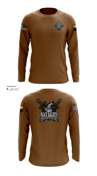 Long Sleeve Performance Shirt, B Co 832nd OD BN, , Teamtime, Team time, sublimation, custom sports apparel, team uniforms, spirit wear, spiritwear, sports uniforms, custom shirts, team store, custom team store, fundraiser sports, apparel fundraiser