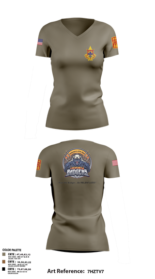 Womens Short Sleeve Vneck Shirt, HHB_30X, Army, Teamtime, Team time, sublimation, custom sports apparel, team uniforms, spirit wear, spiritwear, sports uniforms, custom shirts, team store, custom team store, fundraiser sports, apparel fundraiser
