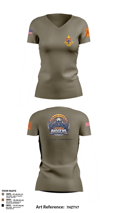 HHB_30X 8927960 Women's Short Sleeve V-neck Shirt - 1