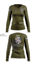 Karl & Hedwig Ackermann Memorial Institute for Joint Military Intelligence and Law Enforcement Education & Training at MARDET Fort Leonard Wood 34903411 Women's Long Sleeve V-neck Shirt - 111