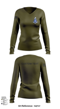 Pershing Rifles Kilo 8 88766737 Women's Long Sleeve V-neck Shirt - 112