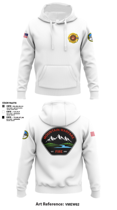 Marine Corps Mountain Warfare Training Center Fire Department 41101347 Hoodie - 2