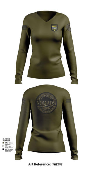 Womens Long Sleeve Vneck Shirt, E CO 169 AVN, National Guard, Teamtime, Team time, sublimation, custom sports apparel, team uniforms, spirit wear, spiritwear, sports uniforms, custom shirts, team store, custom team store, fundraiser sports, apparel fundraiser