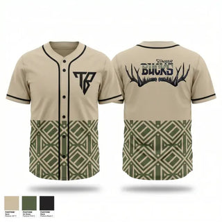 Full Button Baseball Jersey, Timber Bucks Baseball Inc, Baseball, Teamtime, Team time, sublimation, custom sports apparel, team uniforms, spirit wear, spiritwear, sports uniforms, custom shirts, team store, custom team store, fundraiser sports, apparel fundraiser