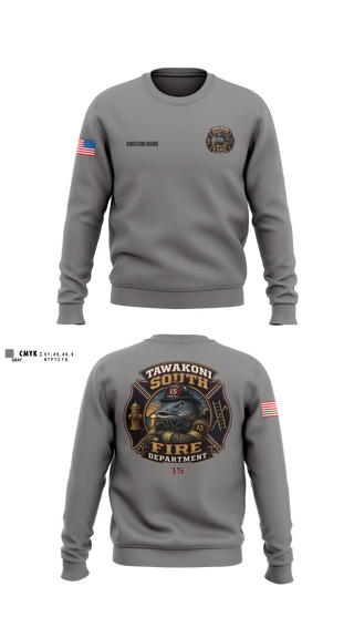 Crew Neck Sweatshirt, Tawakoni South Volunteer Fire Department, Fire Department, Teamtime, Team time, sublimation, custom sports apparel, team uniforms, spirit wear, spiritwear, sports uniforms, custom shirts, team store, custom team store, fundraiser sports, apparel fundraiser