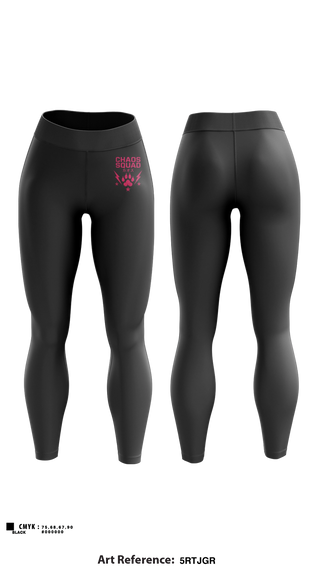 Womens Leggings, Choas unit, E-Sports, Teamtime, Team time, sublimation, custom sports apparel, team uniforms, spirit wear, spiritwear, sports uniforms, custom shirts, team store, custom team store, fundraiser sports, apparel fundraiser