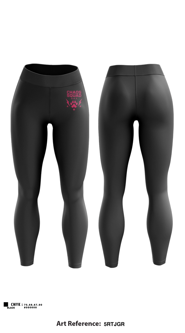 Womens Leggings, Choas unit, E-Sports, Teamtime, Team time, sublimation, custom sports apparel, team uniforms, spirit wear, spiritwear, sports uniforms, custom shirts, team store, custom team store, fundraiser sports, apparel fundraiser
