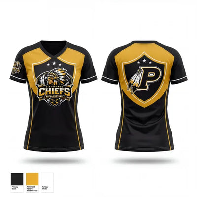 Pittsburgh Chiefs 90737698 Women's Short Sleeve V-neck Shirt - 1