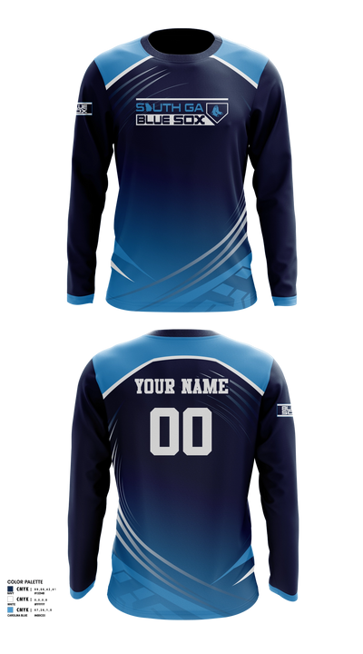 South GA Blue Sox Long Sleeve Performance Shirt - 4