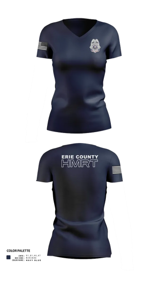 Womens Short Sleeve Vneck Shirt, Erie County HMRT, Fire Department, Teamtime, Team time, sublimation, custom sports apparel, team uniforms, spirit wear, spiritwear, sports uniforms, custom shirts, team store, custom team store, fundraiser sports, apparel fundraiser