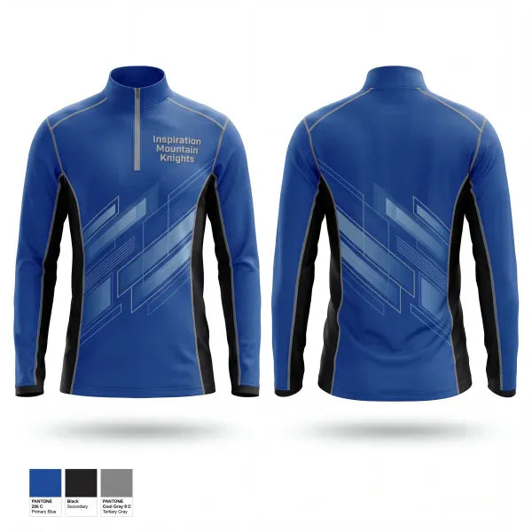 Quarter Zip Jacket, Inspiration Mountain Knights, Baseball, Teamtime, Team time, sublimation, custom sports apparel, team uniforms, spirit wear, spiritwear, sports uniforms, custom shirts, team store, custom team store, fundraiser sports, apparel fundraiser