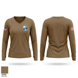 Womens Long Sleeve Vneck Shirt, VP-9, Navy, Teamtime, Team time, sublimation, custom sports apparel, team uniforms, spirit wear, spiritwear, sports uniforms, custom shirts, team store, custom team store, fundraiser sports, apparel fundraiser
