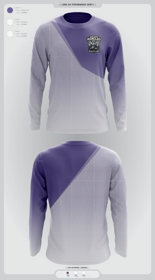 Long Sleeve Performance Shirt, Indiana Ironclad Wrestling, Wrestling, Teamtime, Team time, sublimation, custom sports apparel, team uniforms, spirit wear, spiritwear, sports uniforms, custom shirts, team store, custom team store, fundraiser sports, apparel fundraiser
