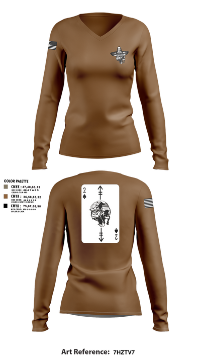 Savages 37324693 Women's Long Sleeve V-neck Shirt - 3