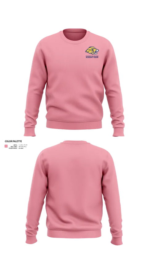 Crew Neck Sweatshirt, Cincinnati College Prep Academy Cheer, Cheer, Teamtime, Team time, sublimation, custom sports apparel, team uniforms, spirit wear, spiritwear, sports uniforms, custom shirts, team store, custom team store, fundraiser sports, apparel fundraiser