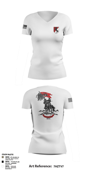 58th CEC-A Women's Short Sleeve V-neck Shirt - 14