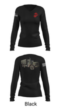 H&S Battalion HQ CO Station Motor T 63932738 Women's Long Sleeve V-neck Shirt - 37