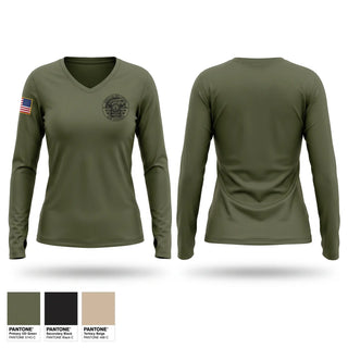 Womens Long Sleeve Vneck Shirt, Henry County VA Sheriffs Office, Police, Teamtime, Team time, sublimation, custom sports apparel, team uniforms, spirit wear, spiritwear, sports uniforms, custom shirts, team store, custom team store, fundraiser sports, apparel fundraiser