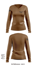 Combat Weapons Depart. 12107174 Women's Long Sleeve V-neck Shirt - 102